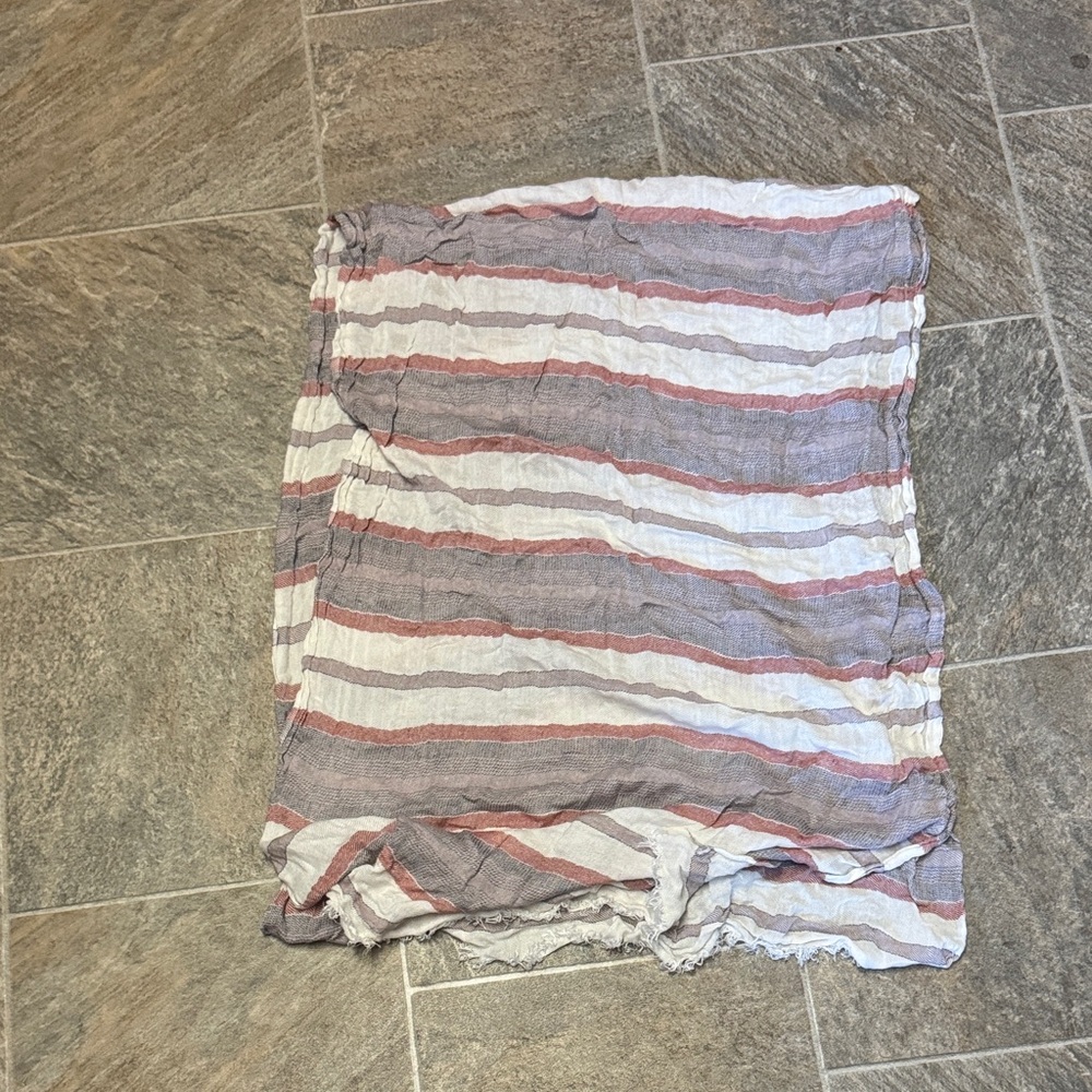 Striped Linen Scarf